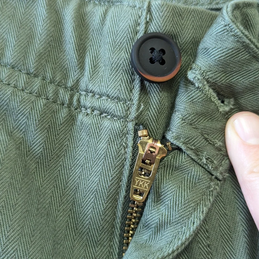 NWT Green Patagonia Organic Cotton Herringbone Utility Pants, Hiking Trousers - Picture 15 of 16